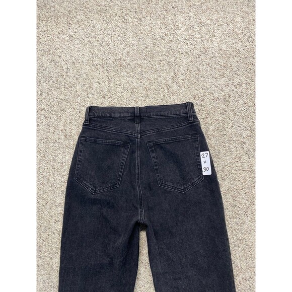 Abercrombie & Fitch The 90s Slim Straight Ultra High-Rise Crossover Waist Black - Picture 7 of 11